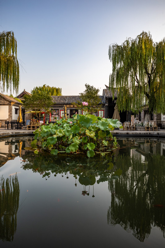 山东济南曲水亭街百花洲景点景观