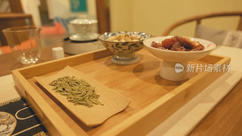 中国传统茶室，茶馆和茶具的布置