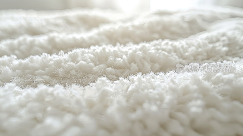 白色毛绒地毯摇粒绒