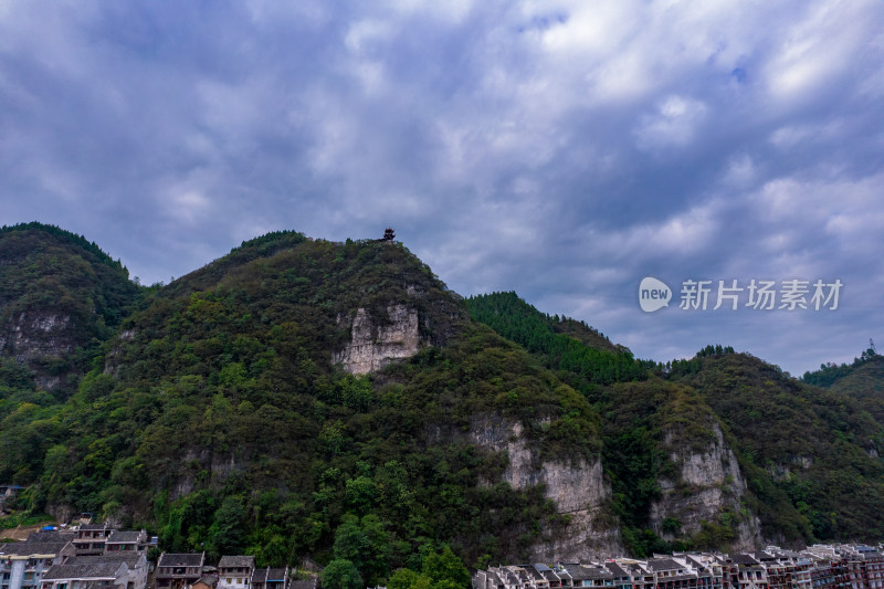 贵州黔东南镇远古镇景区航拍摄影图