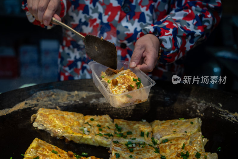 湖北武汉著名小吃三鲜豆皮