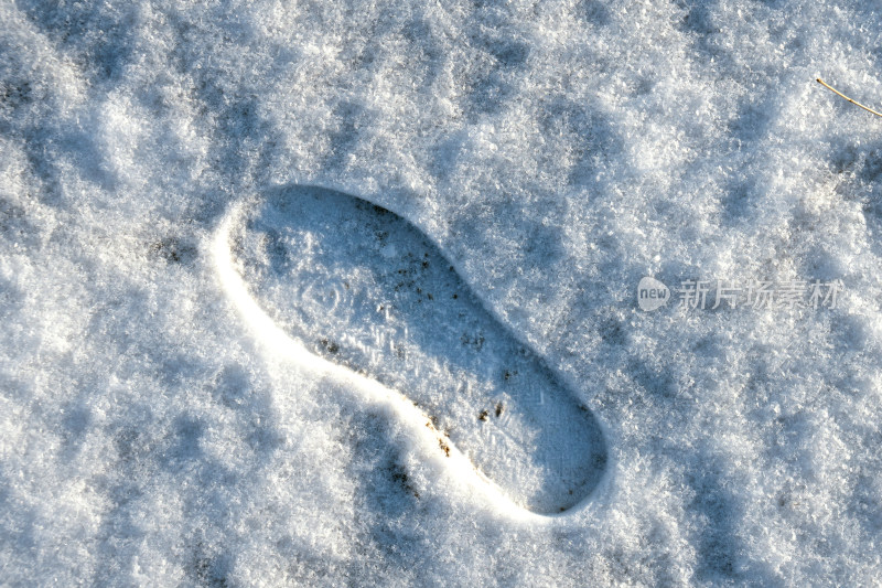 雪地上的脚印