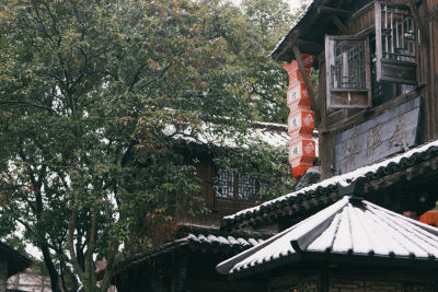 雪景江南古镇风光-乌镇