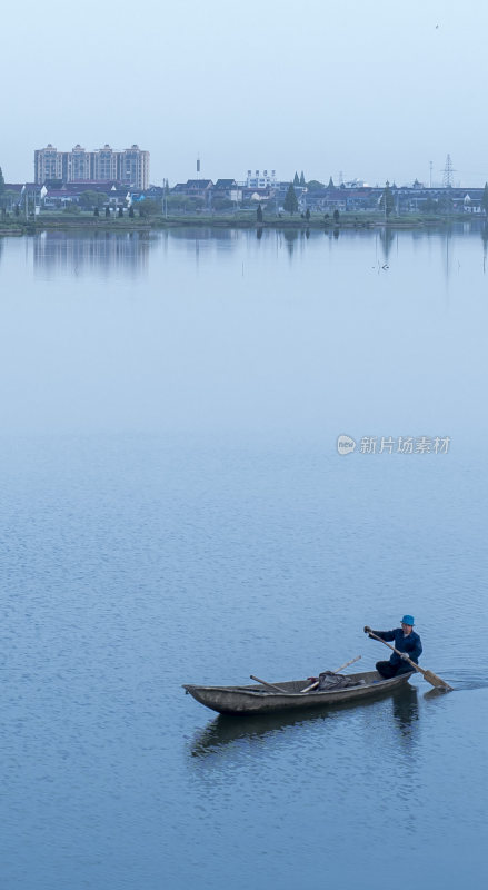 绍兴江南水乡东鉴湖风景