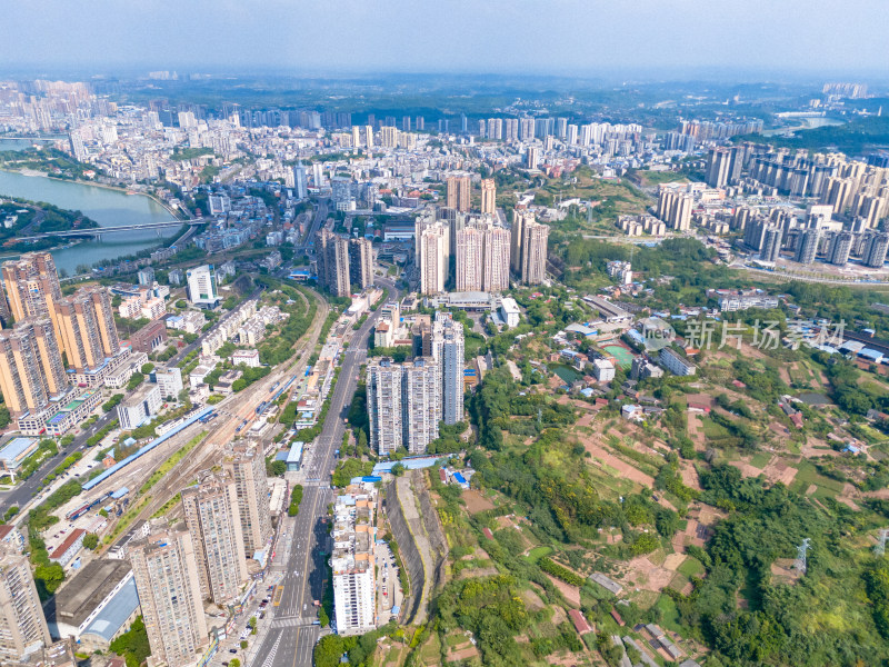 内江城市建设航拍图