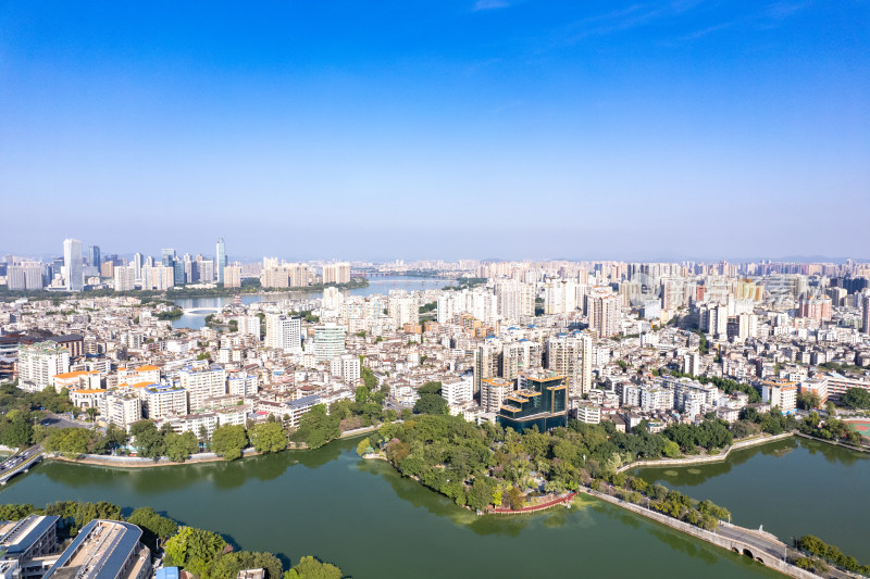 广东惠州城市大景航拍摄影图