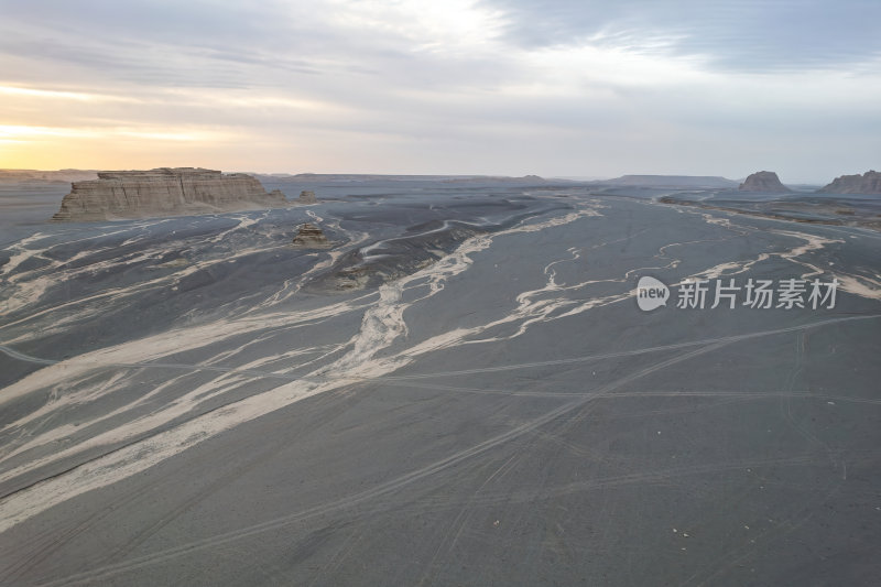 新疆哈密大海道火星地貌雅丹高空航拍