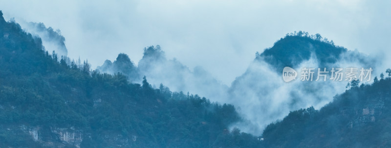 航拍安徽黄山休宁县齐云山风光