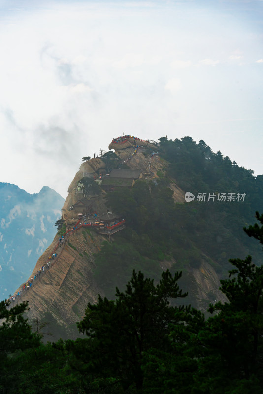 西岳华山日出日落朝霞晚霞云海美景