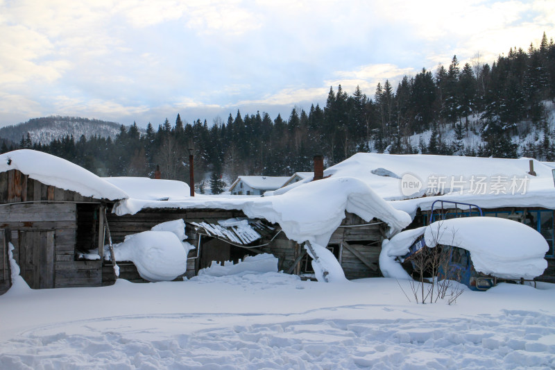 黑龙江哈尔滨雪乡美丽风光