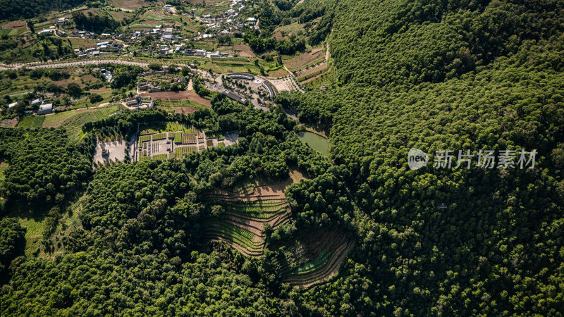 龙陵松山战役遗址高视角航拍