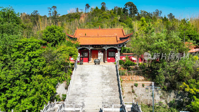 云南弥勒锦屏山景区航拍