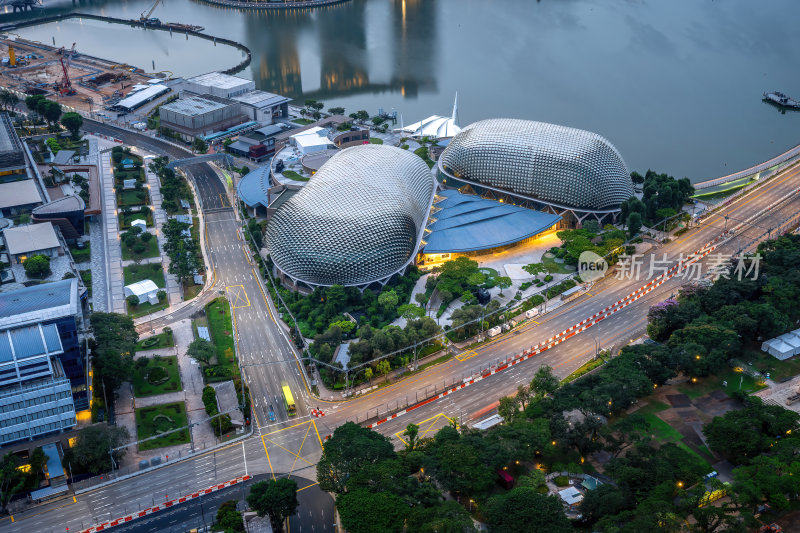 新加坡滨海湾金沙海滨奥林匹克蓝调夜景