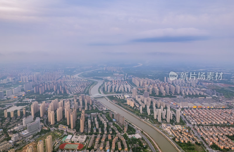 初夏暴雨后的芜湖主城区