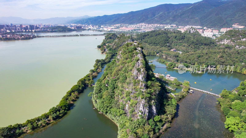 广东肇庆七星山5A景区星湖航拍