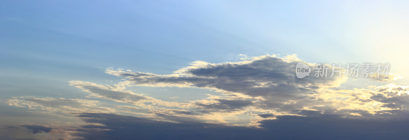 蓝天白云天空全景图素材