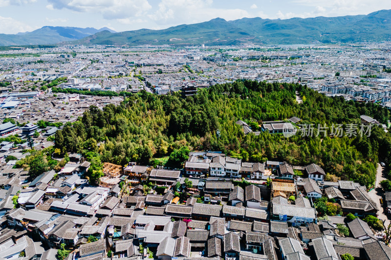 丽江古城航拍城景