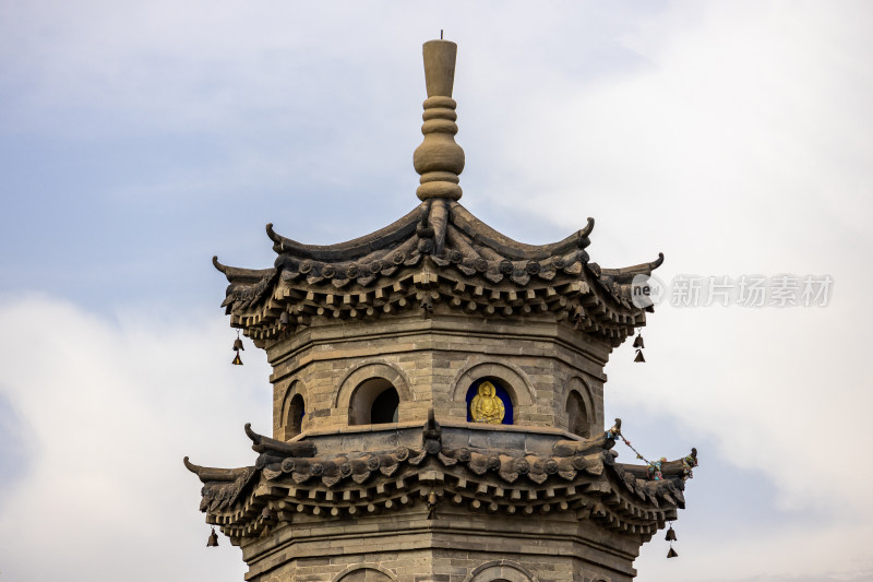 佛教居士林塔古塔寺院中国古代传统建筑