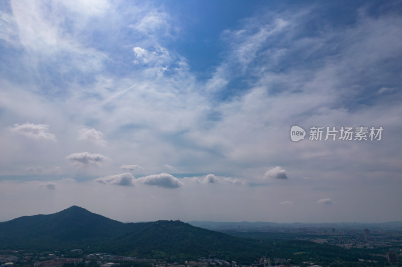 江苏南京玄武湖城市风光航拍摄影图