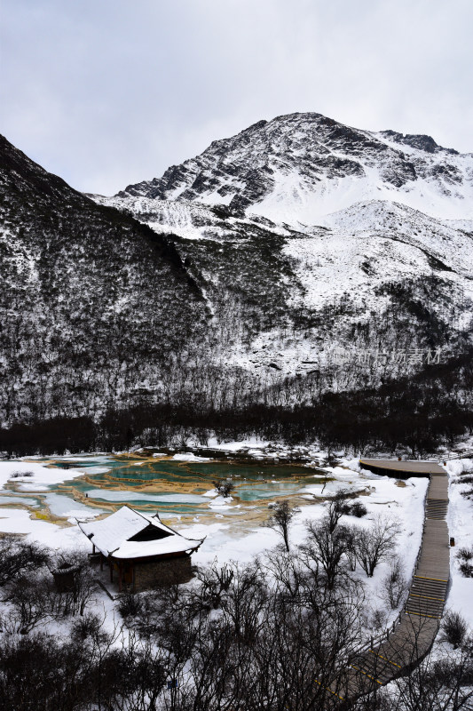 四川黄龙景区的冬天