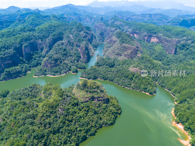 青山绿水福建大金湖航拍图