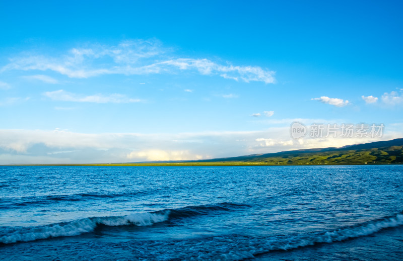 青海黑马河青海湖旅游景区自然湖泊风光