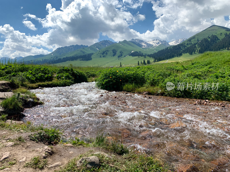 中国新疆伊犁那拉提草原旅游风光