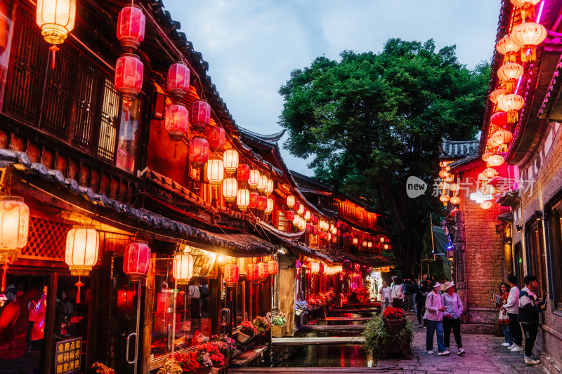 丽江大研古城夜景