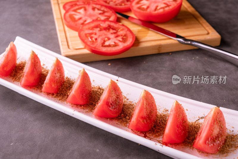 中国美食冷菜凉拌西红柿