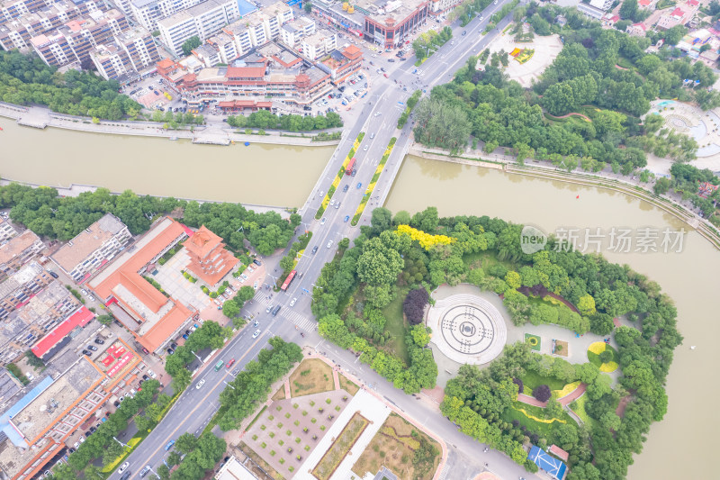 河北沧州城市建设航拍图