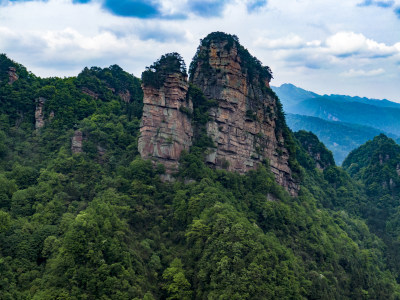 祖国壮丽山河湖南张家界山川地貌摄影图