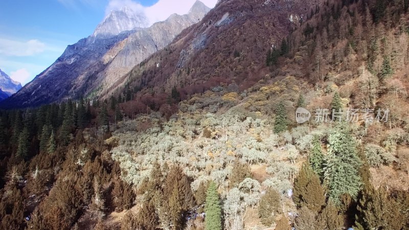 四川四姑娘山雪山航拍