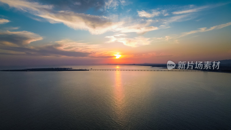 大海天空日出自然风景