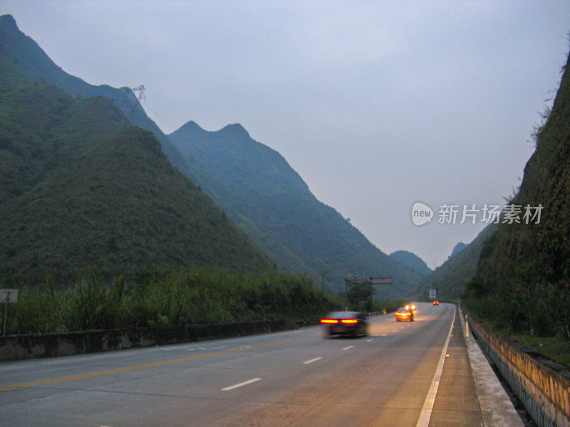 广西境内自驾沿途的山水风光