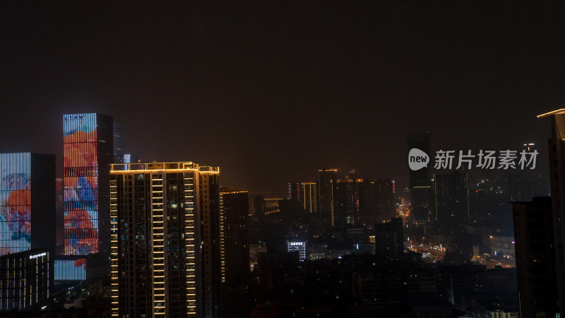 湖南长沙城市夜景灯光摄影图