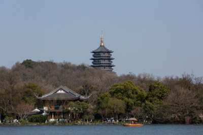 杭州西湖雷峰塔风景