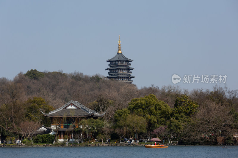 杭州西湖雷峰塔风景