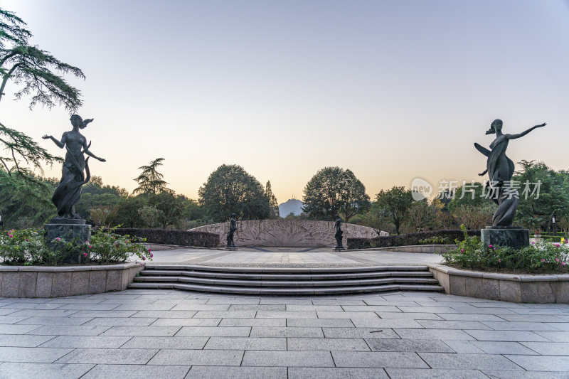 杭州西子湖畔杭州花圃风景