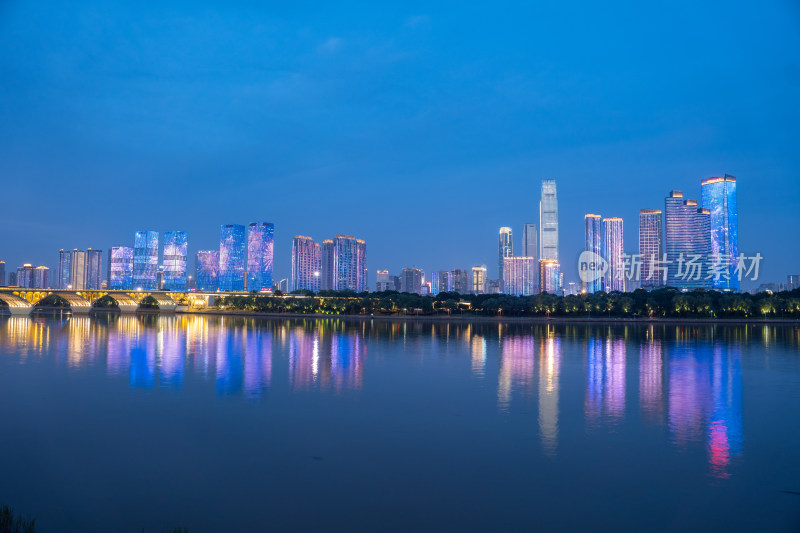 湖南长沙城市夜景长沙灯光秀