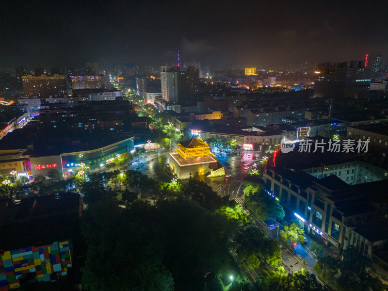 甘肃张掖钟鼓楼夜景