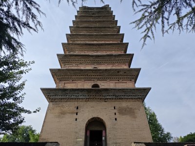 陕西西安长安区的香积寺的唐代善导塔