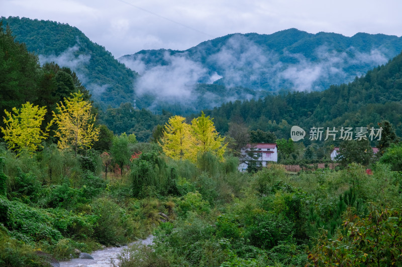 汉中留坝火烧店镇秦岭深处的山水田园风光