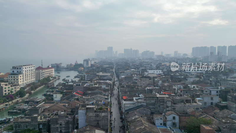 航拍广西北海老城4a景区