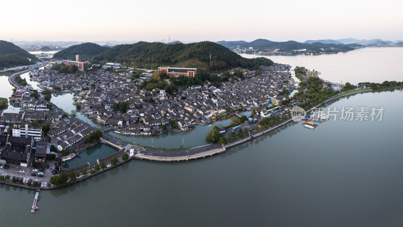 浙江宁波东钱湖陶公村航拍