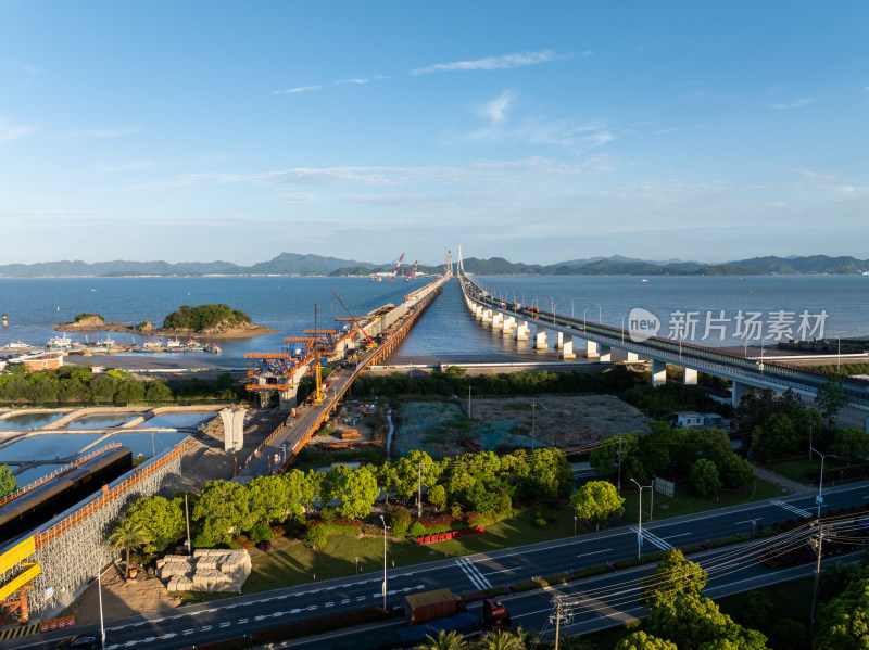 宁波象山港横山码头航拍景色