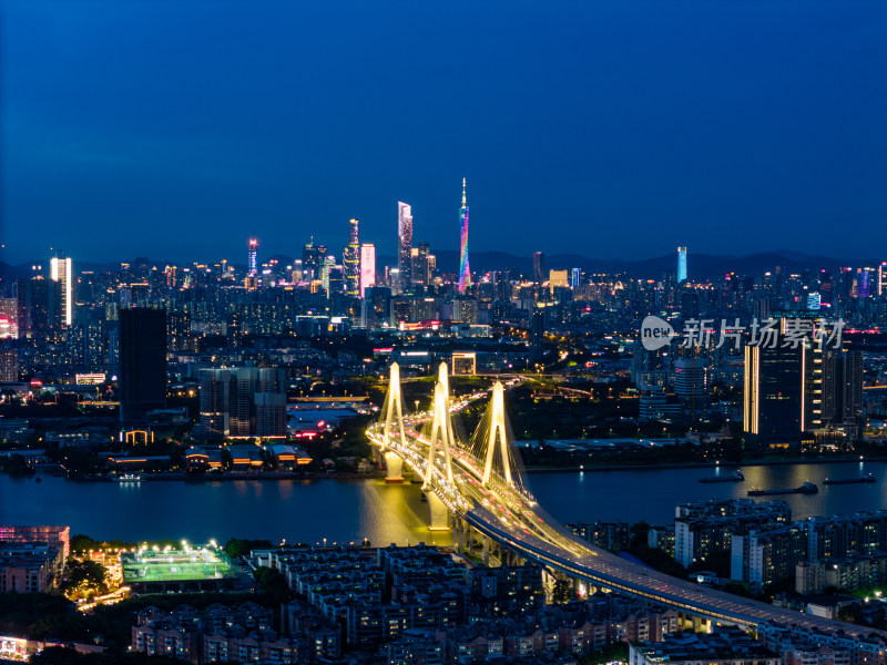 广州夜景 洛溪大桥 洛溪岛