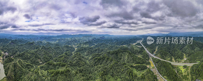 祖国壮丽山河湖南万佛山全景图