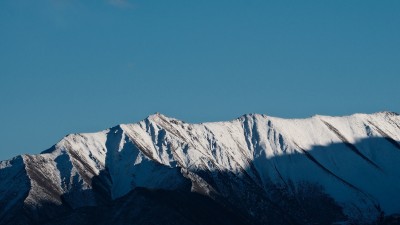 雪山 雾凇  村庄