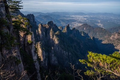 安徽黄山风景区自然风光