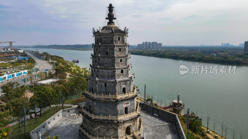 湖南衡阳来雁塔历史文化古建筑航拍